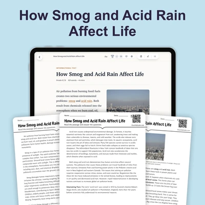 How Smog and Acid Rain Affect Life - reading educational content