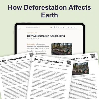 How Deforestation Affects Earth - reading educational content