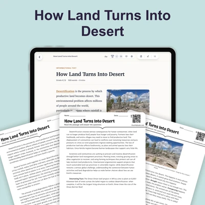 How Does Land Turn Into Desert - reading educational content
