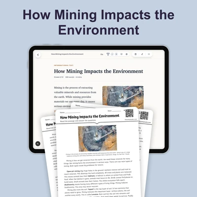 How Mining Impacts the Environment - reading educational content