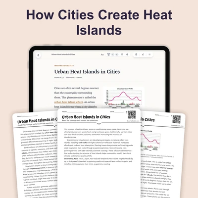 How Cities Create Heat Islands - reading educational content