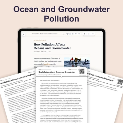 How Pollution Affects Oceans and Groundwater - reading educational content