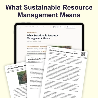 What Is Sustainable Resource Management - reading educational content