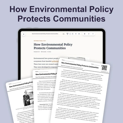How Environmental Policy Protects Communities - reading educational content