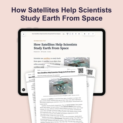 How Satellites Help Scientists Study Earth From Space - reading educational content