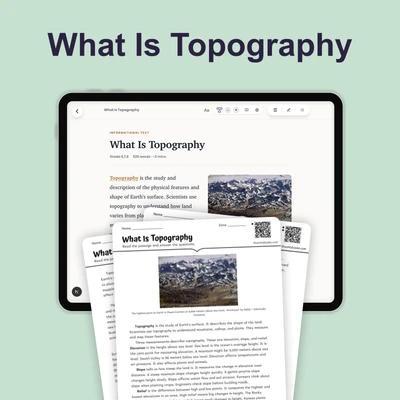 What Is Topography - reading educational content