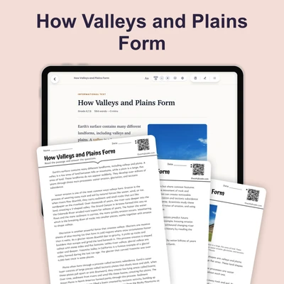 How Do Valleys and Plains Form - reading educational content