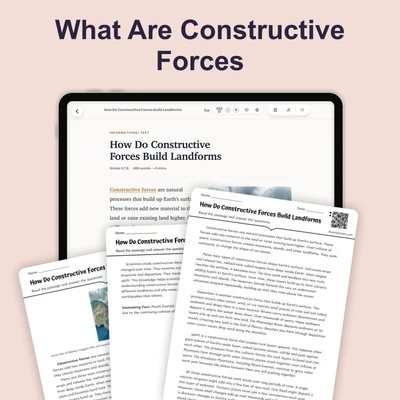 How Do Constructive Forces Build Landforms - reading educational content