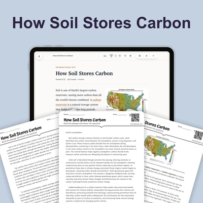 How Soil Stores Carbon - reading educational content