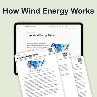 How Does Wind Energy Work - reading educational content