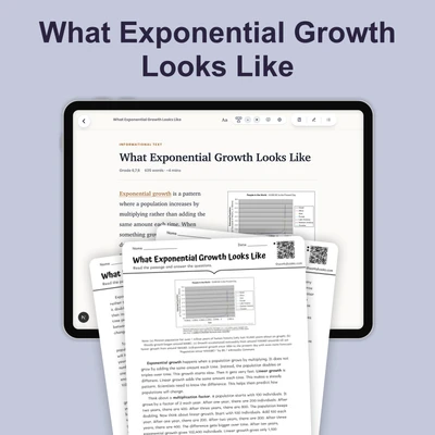 What Exponential Population Growth Looks Like - reading educational content
