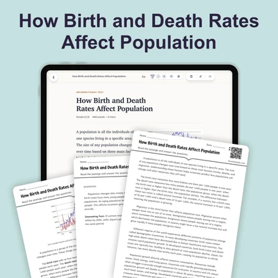 How Do Birth and Death Rates Shape Population - reading educational content