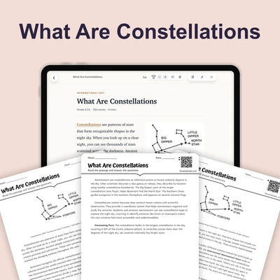 What Are Constellations - reading educational content
