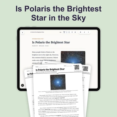 Is Polaris the Brightest Star - reading educational content