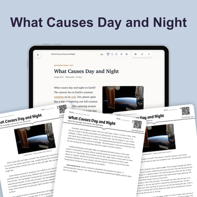 What Causes Day and Night - reading educational content