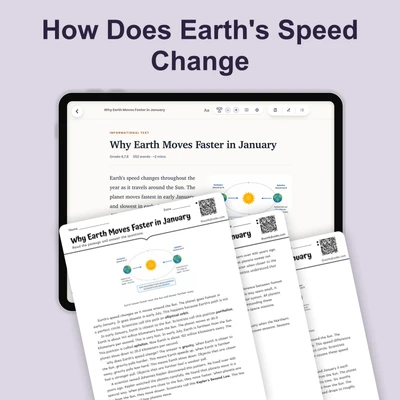 How Does Earth's Speed Change - reading educational content