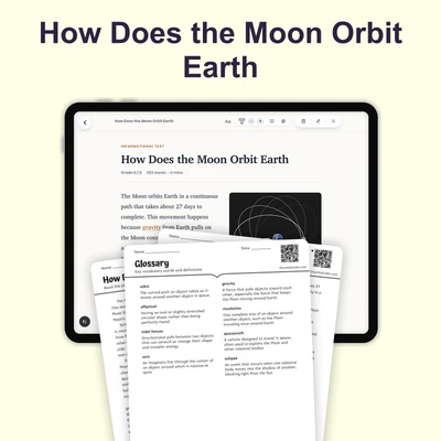 How Does the Moon Orbit Earth - reading educational content