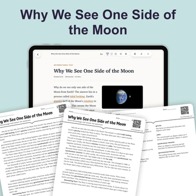 Why We Only See One Side of the Moon - reading educational content