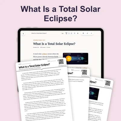 What Is a Total Solar Eclipse - reading educational content