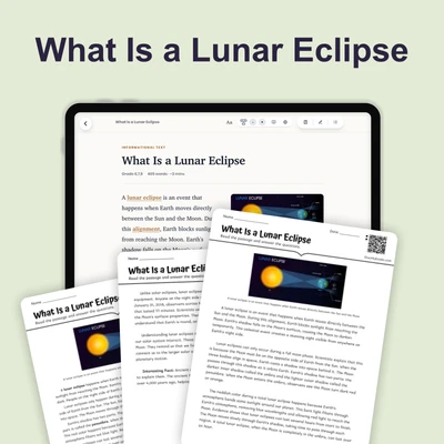 What Is a Lunar Eclipse - reading educational content
