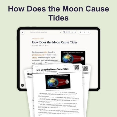 How Does the Moon Cause Tides - reading educational content