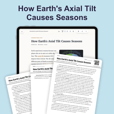How Earth's Tilt Causes Seasons - reading educational content