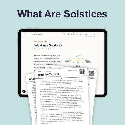 What Are Solstices - reading educational content