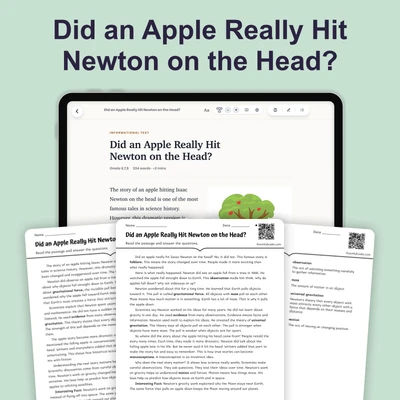 Did an Apple Really Hit Newton on the Head - reading educational content