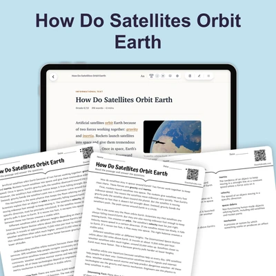 How Satellites Orbit Earth - reading educational content