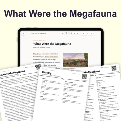 What Were the Ice Age Megafauna - reading educational content