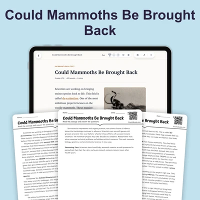 Could Mammoths Be Brought Back  - reading educational content