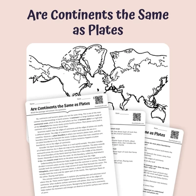 Are Continents the Same as Plates - reading educational content