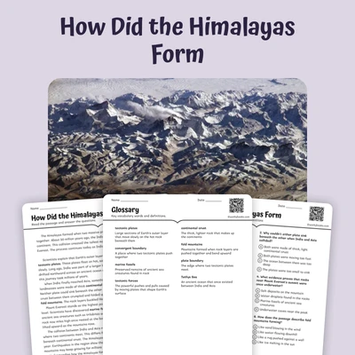 How Did the Himalayas Form - reading educational content