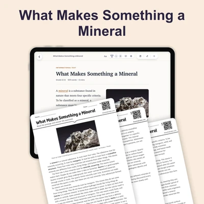 What Makes Something a Mineral - reading educational content