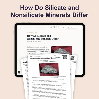 How Do Silicate and Nonsilicate Minerals Differ - reading educational content