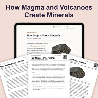 How Magma Forms Minerals - reading educational content