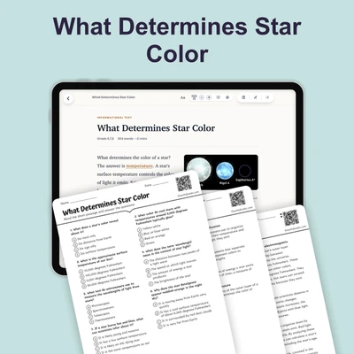 What Determines Star Color - reading educational content