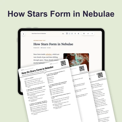 How Stars Form in Nebulae - reading educational content