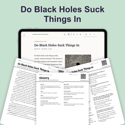 Do Black Holes Suck Things In - reading educational content