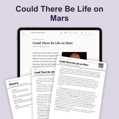 Could There Be Life on Mars - reading educational content
