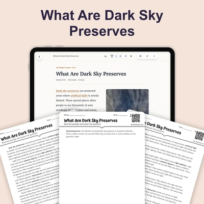 What Are Dark Sky Preserves - reading educational content