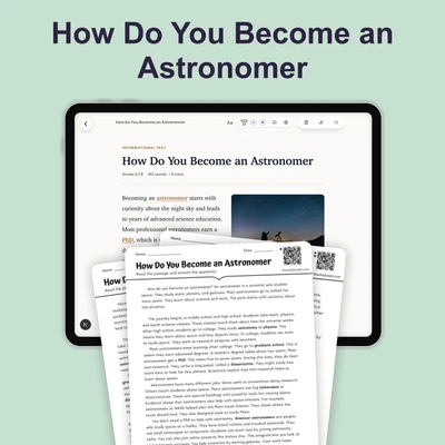 How Do You Become an Astronomer - reading educational content
