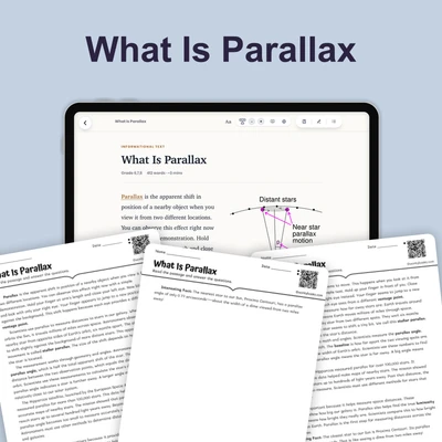 What Is Parallax - reading educational content