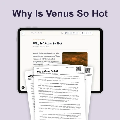 Why Venus Is So Hot - reading educational content