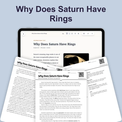 Why Does Saturn Have Rings - reading educational content