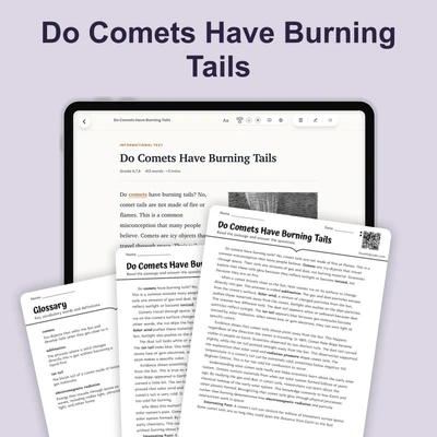 Do Comets Have Burning Tails - reading educational content