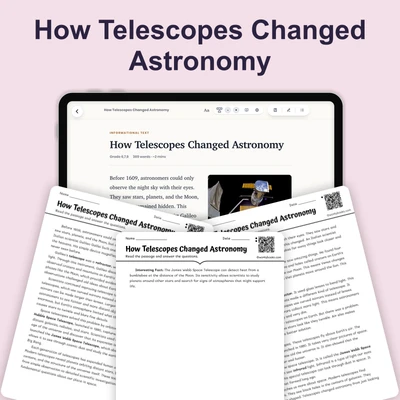 How Telescopes Changed Astronomy - reading educational content