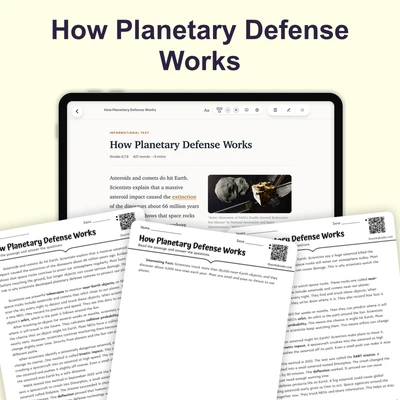How Planetary Defense Works - reading educational content