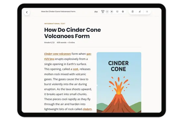 How Do Cinder Cone Volcanoes Form - reading educational content