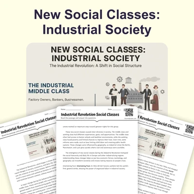 New Social Classes: Industrial Society - reading educational content